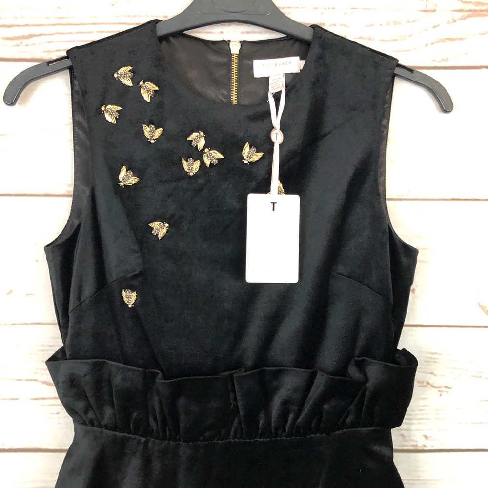NWT Ted Baker Velvet Celeena Queen Bee Dress - Picture 3 of 8